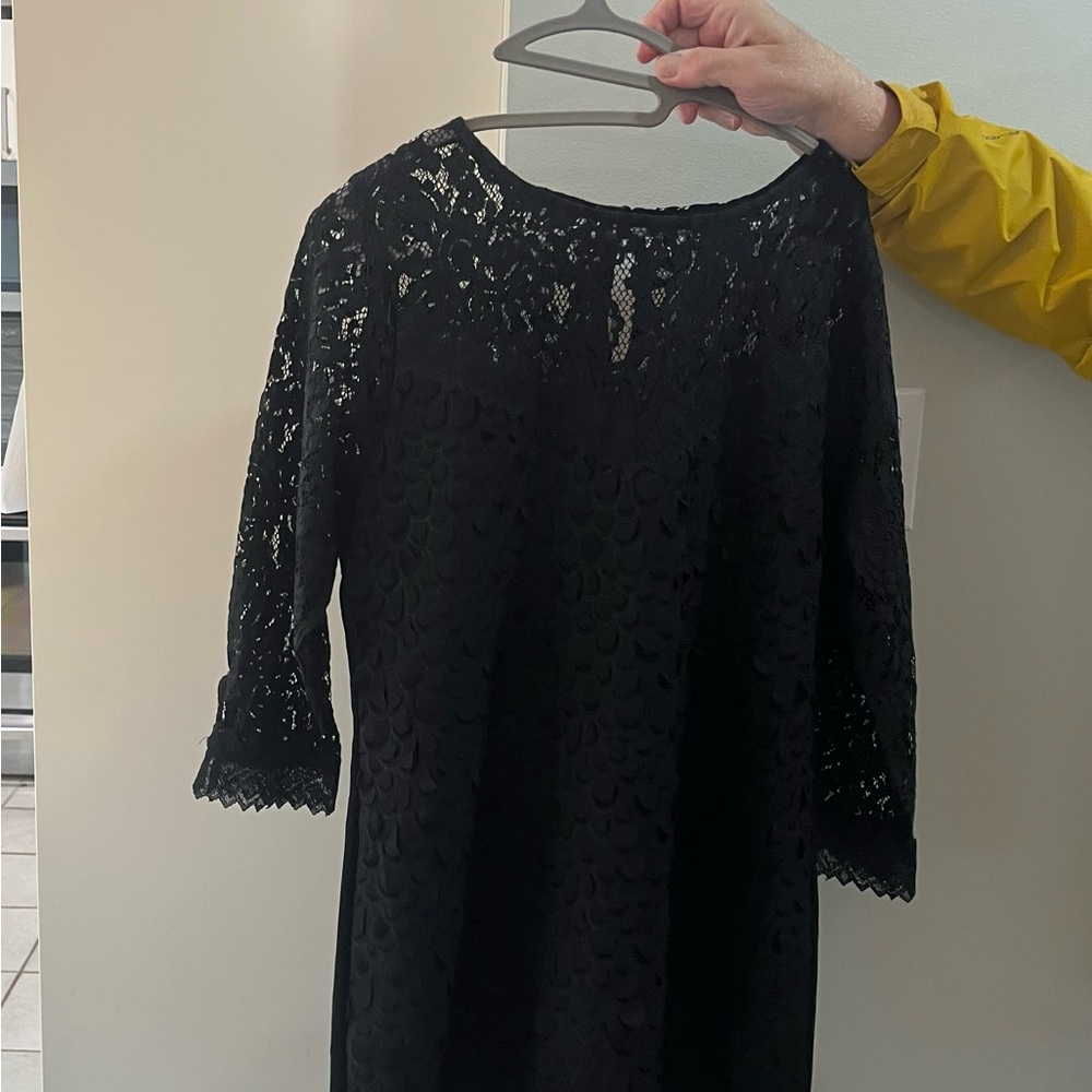 Chic Black Lace Long Sleeve Dress